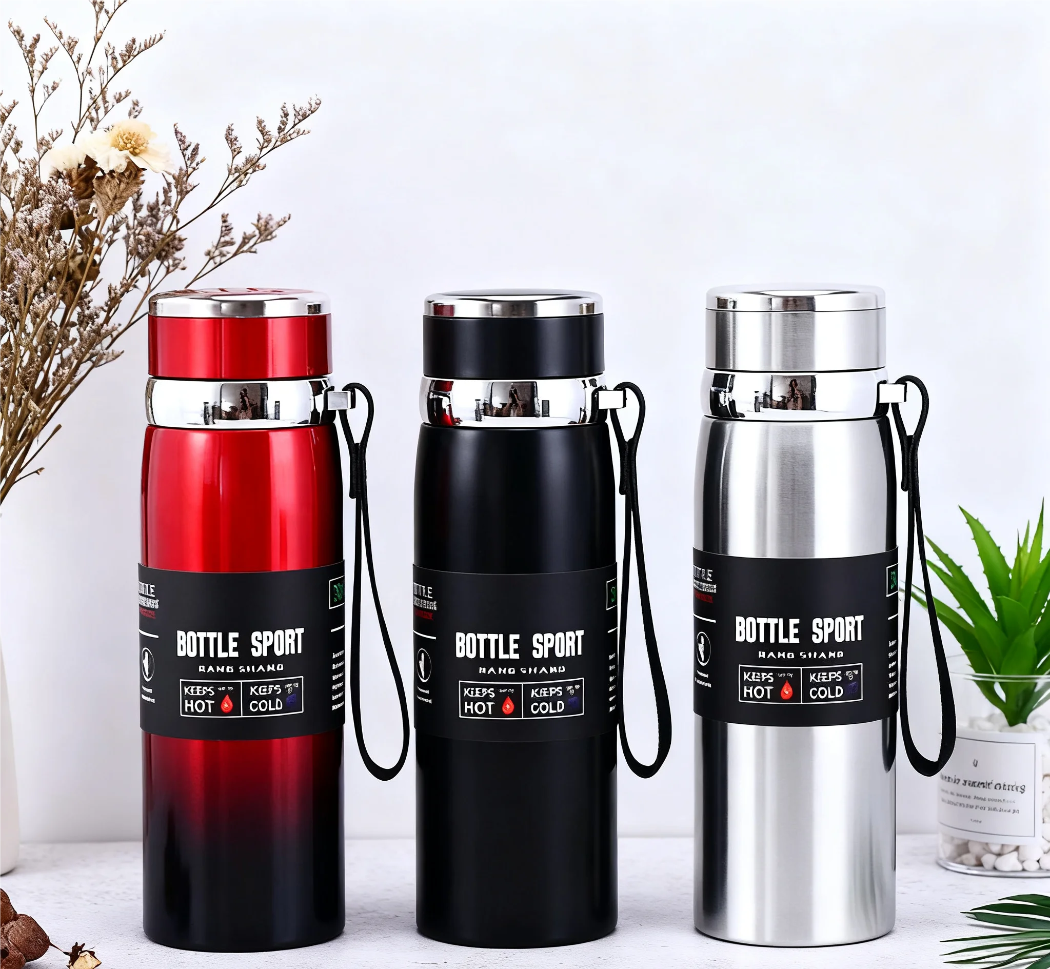 Gourde Thermique Inox 1L Bleue