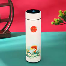 Bouteille Thermos Rétro Chinoise Acier Inox