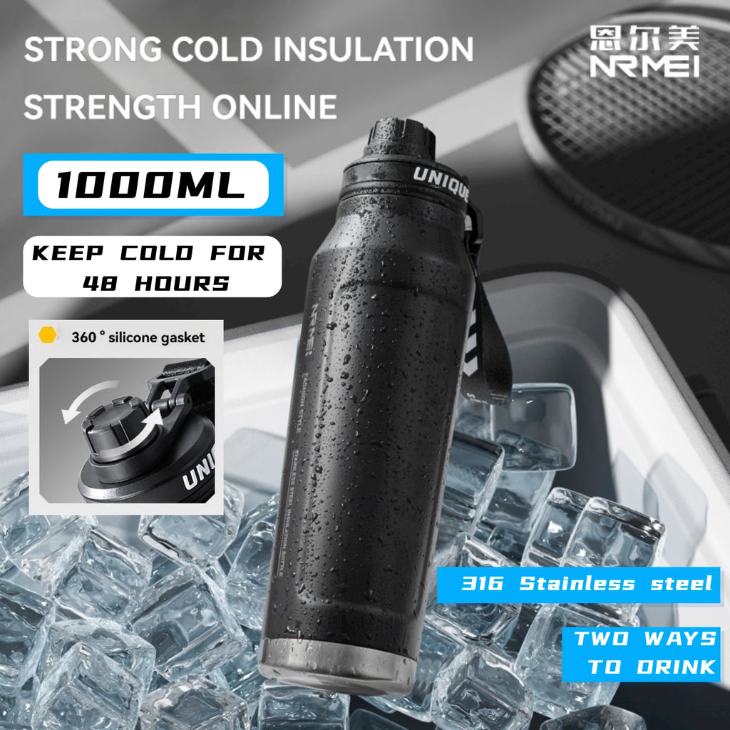Gourde Inox Isotherme Poignée Intégrée