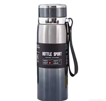 Gourde Thermique Inox 1L Bleue