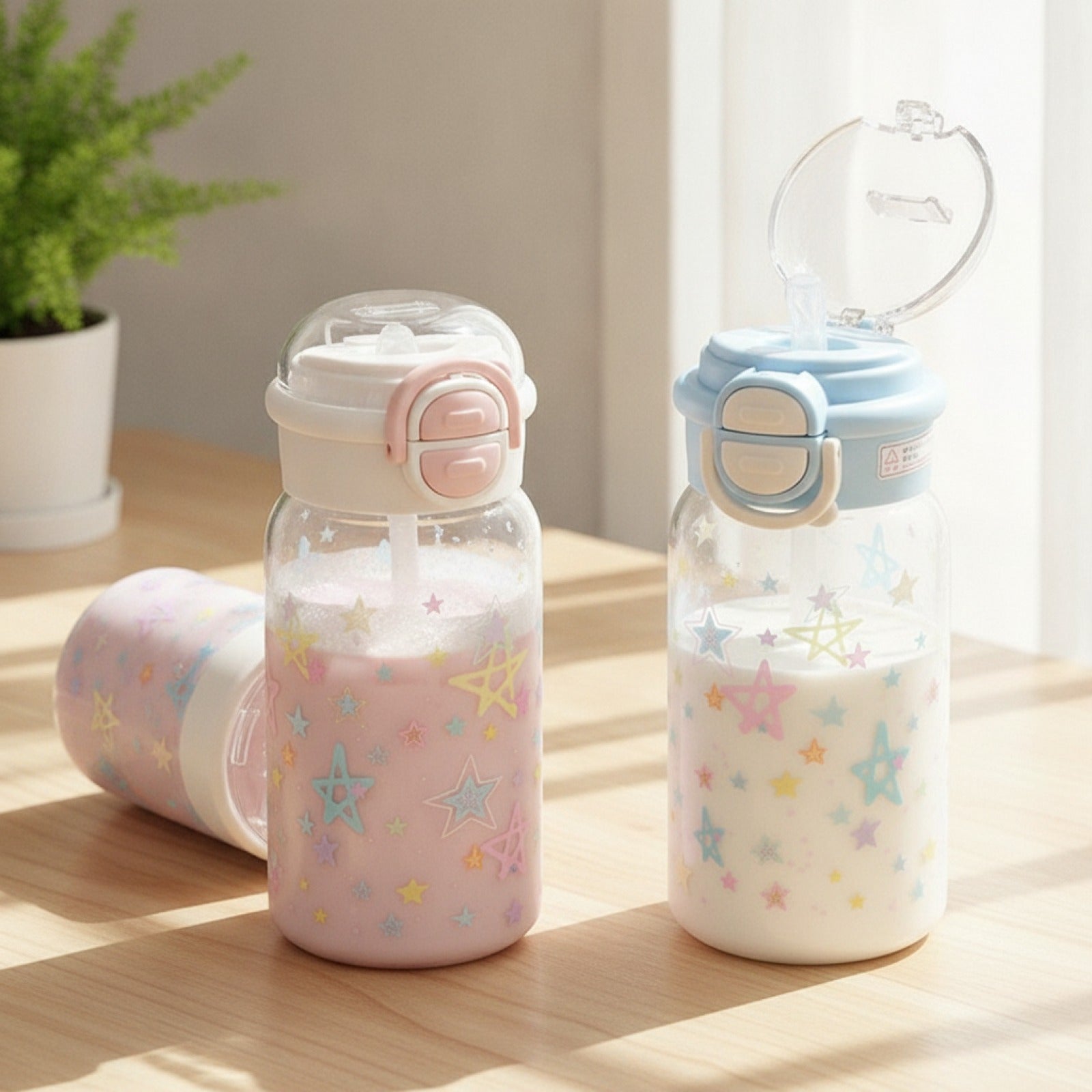 Gourde Kawaii Enfant Paille Anti-fuite 500ml