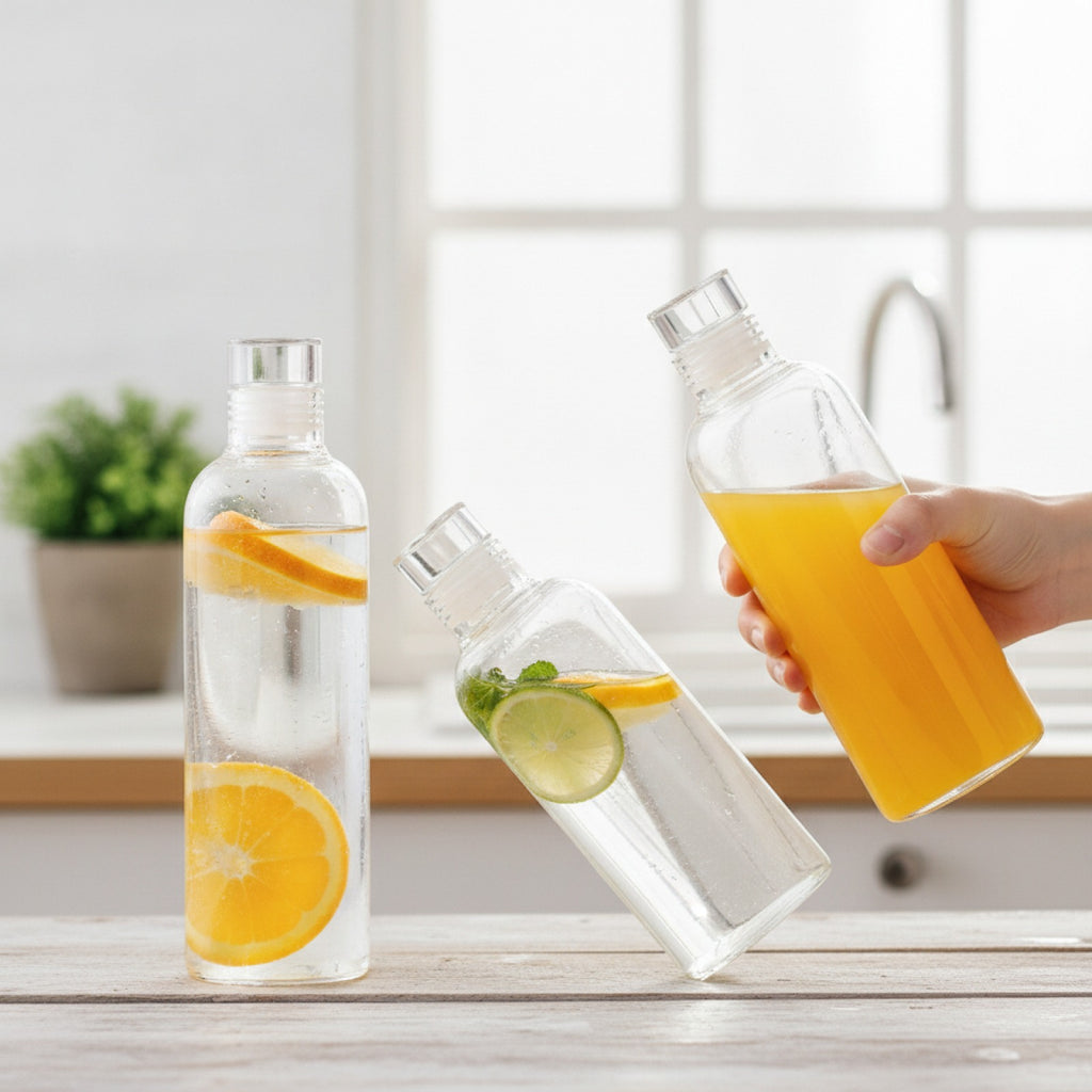 Bouteille en Verre Transparente Minimaliste