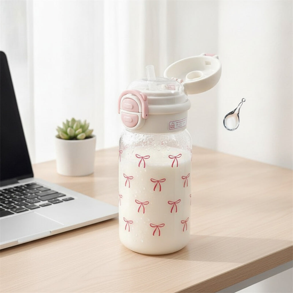 Bouteille d'Eau Kawaii Anti-fuite Paille