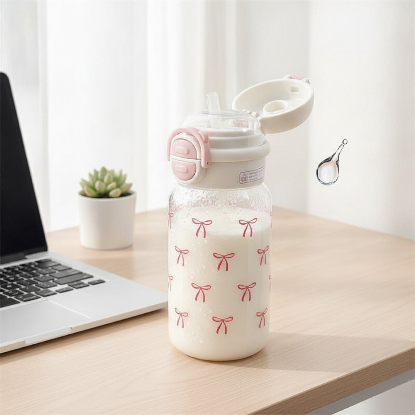 Bouteille d'Eau Kawaii Anti-fuite Paille