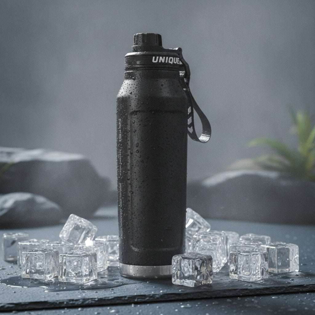 Gourde Inox Isotherme Poignée Intégrée
