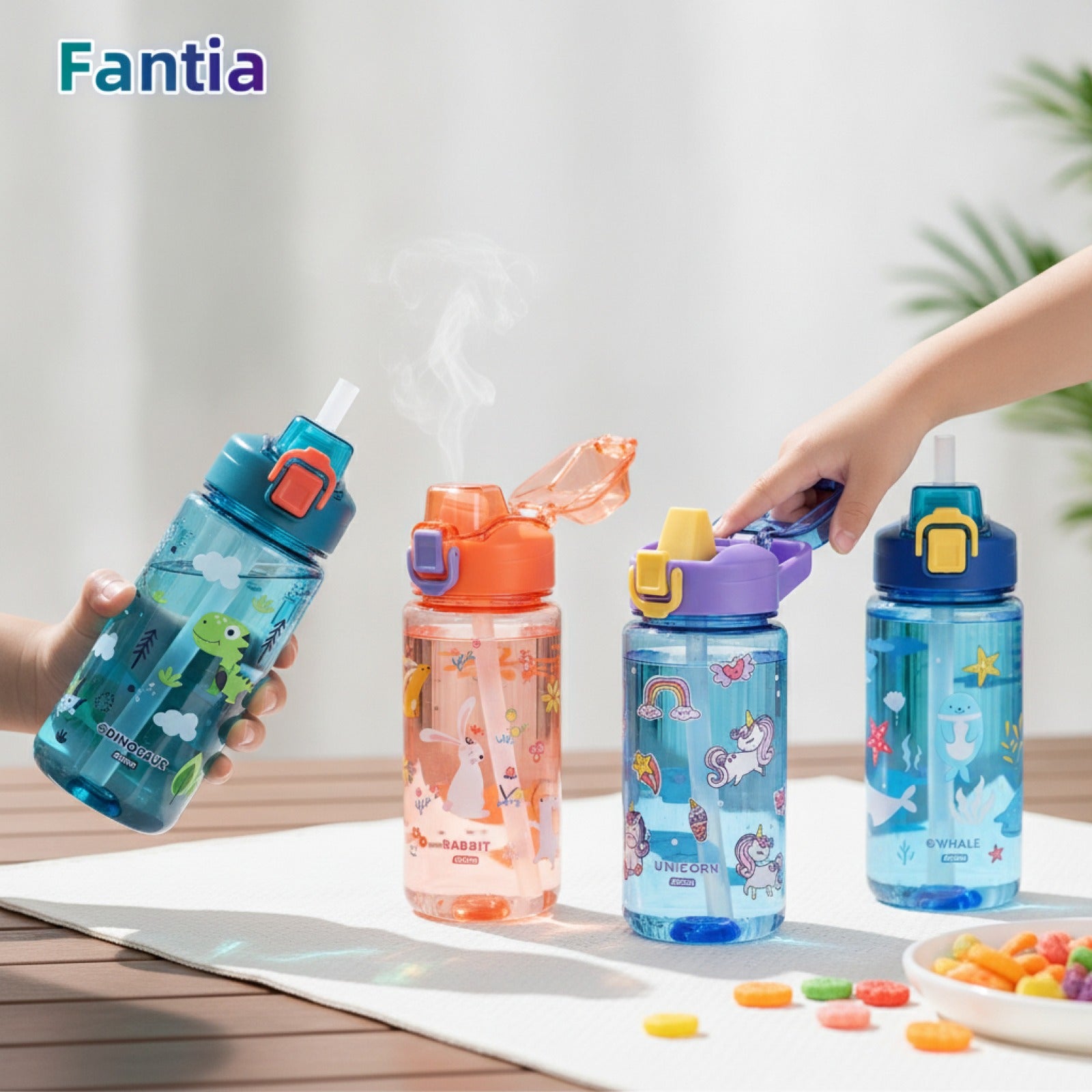 Gourde enfant cartoon anti-fuite 600ml