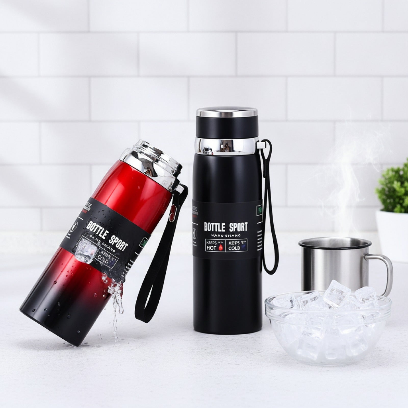 Gourde Thermique Inox 1L Bleue