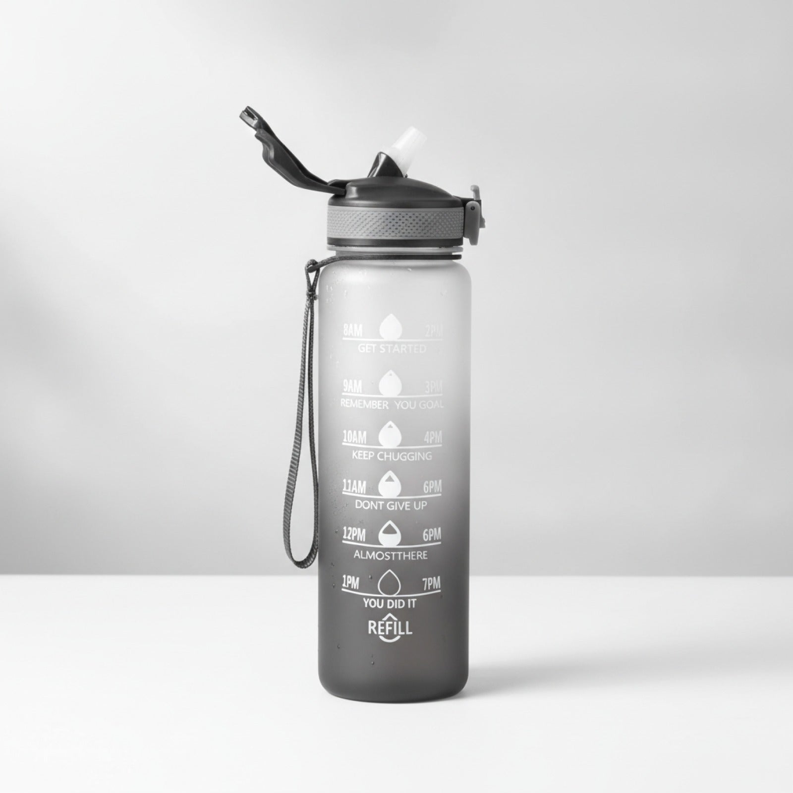 Bouteille Sport Hydratation 1L Paille Anti-Fuite