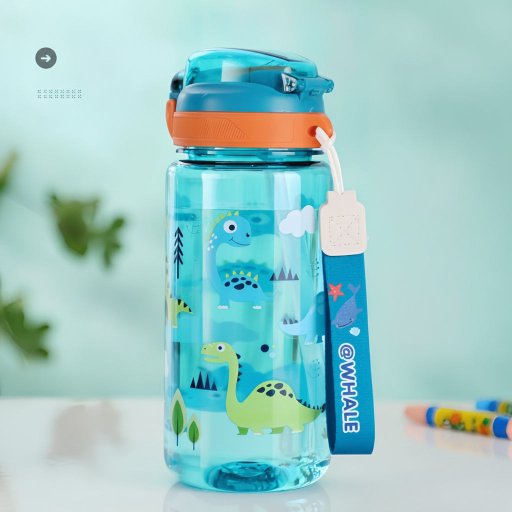 Gourde Dinosaure Silicone Étanche 600ml