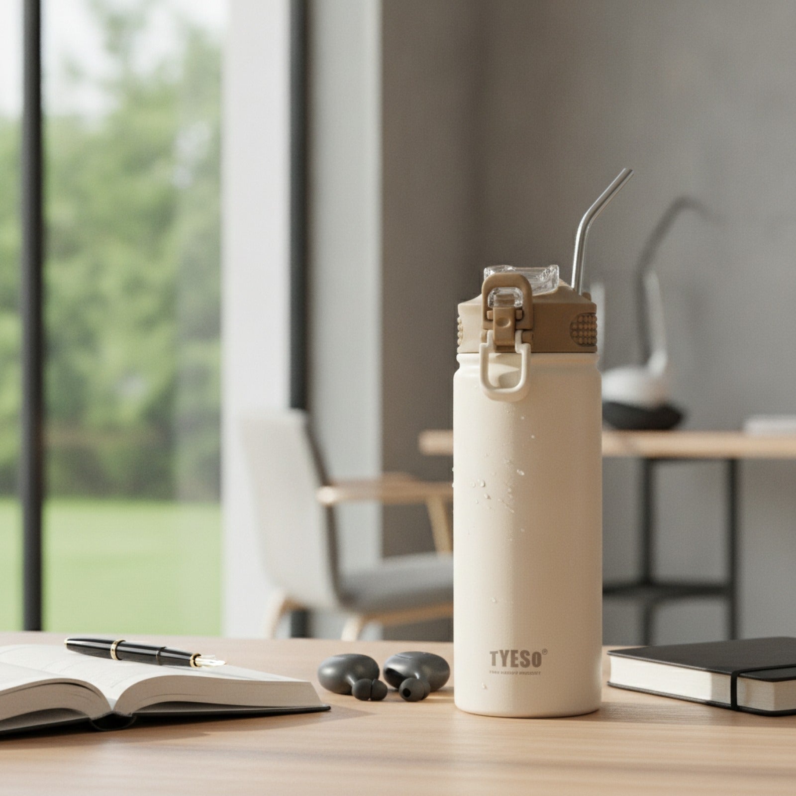 Bouteille Thermos TYESO Acier Inox Paille