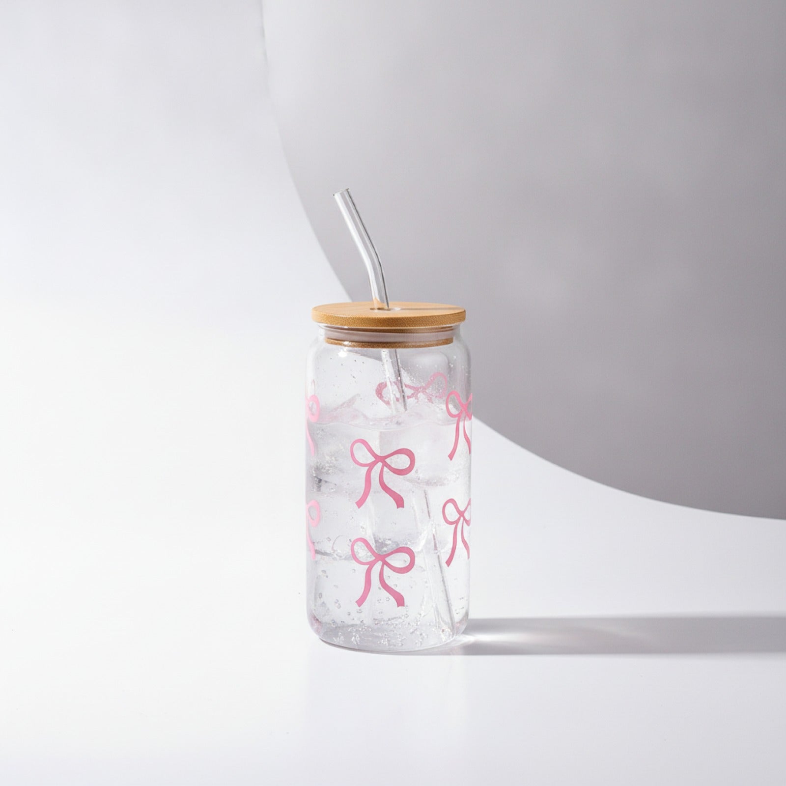 Gobelet Mason Jar avec Nœud Décoratif